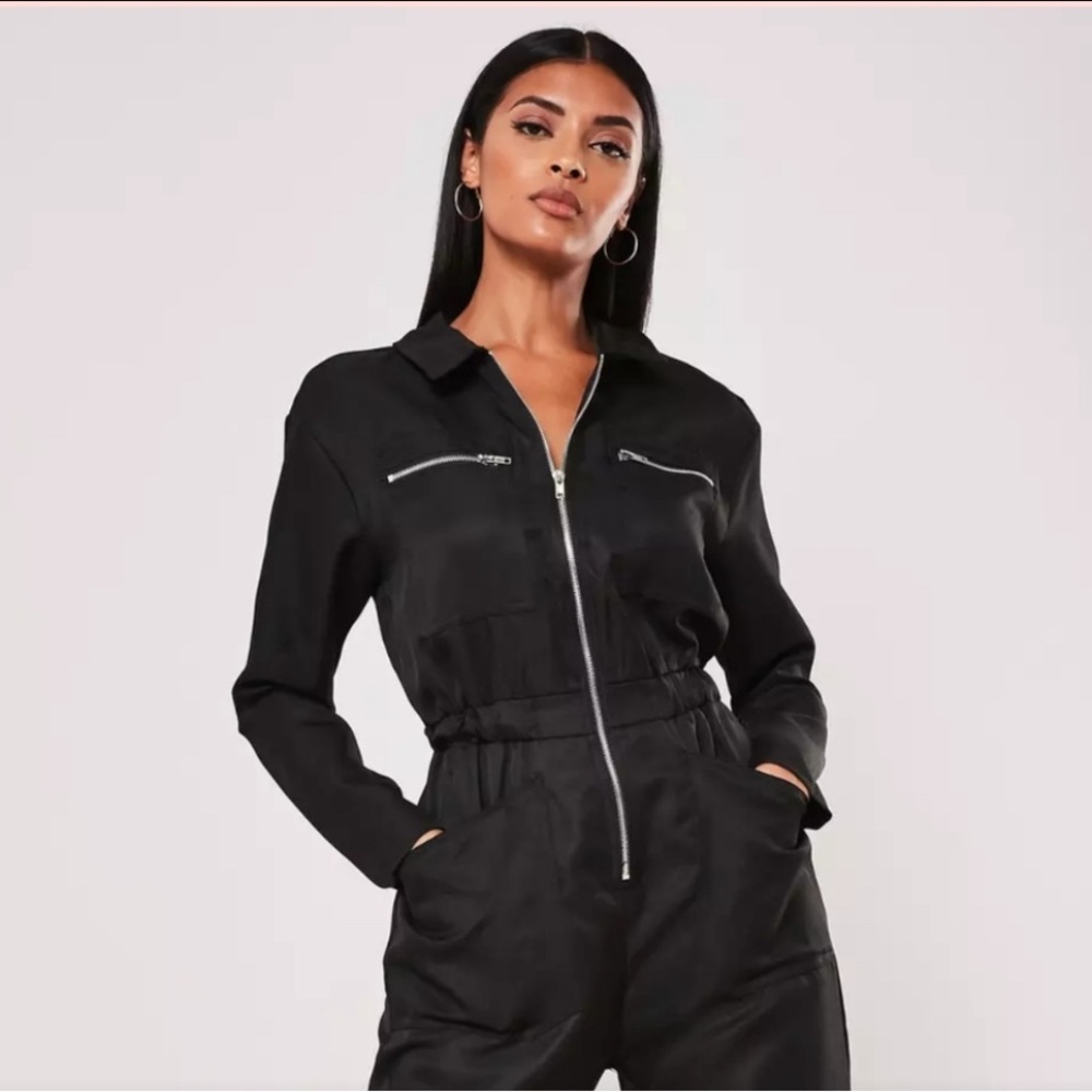 Black Zippered Jumpsuit
